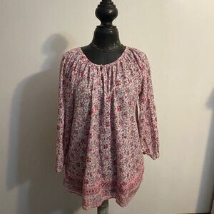Chaps Paisley Pink tunic, size XLarge